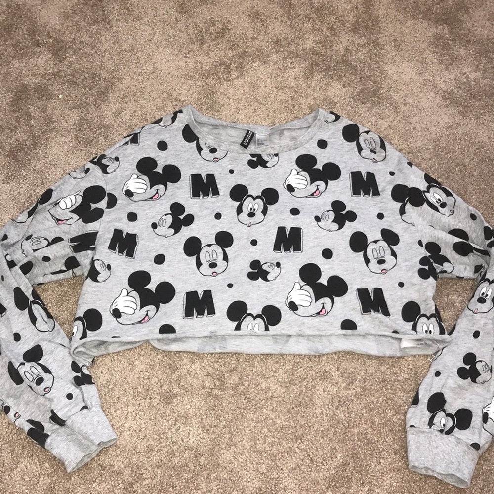 Mickey Mouse Sweater Crop Top